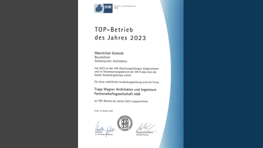 Vielen Dank für die Auszeichnung!