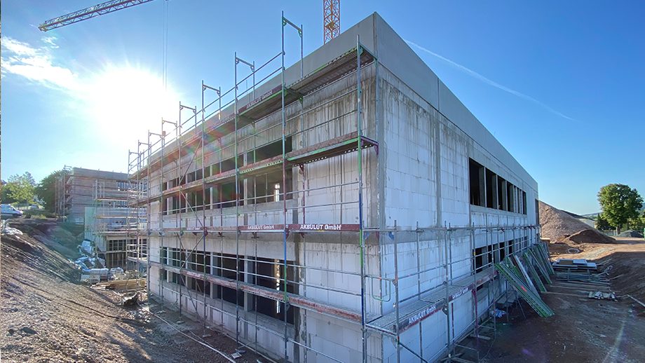 Baufortschritt bei schönstem Wetter